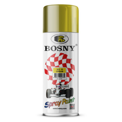 Акриловая аэрозольная краска BOSNY №33, цвет - бледно - желтый Акриловая аэрозольная краска BOSNY №33, цвет - бледно - желтый